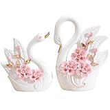 Artisanat en céramique de qualité supérieure : fabriquée à partir de céramique de haute qualité, chaque figurine de cygne est soigneusement finie à la main avec un vernis lisse, mettant en valeur des détails raffinés et un attrait artistique intemporel qui rehausse votre espace.