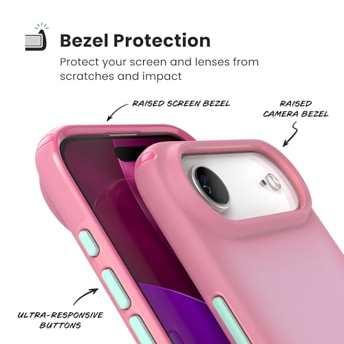 Image of Speck Presidio LUX for iPhone 17 Air Case, MagSafe-Compatible, Slim Protective Case, IBIS Pink /Dark IBIS /KANOM Green