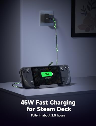 Image of JSAUX 45W USB C Charger for Steam Deck /OLED with 10FT Cable