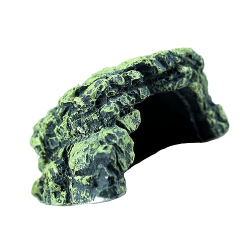 ifundom 1個 ダッジホール 洞窟 バ ットフォーム タンク岩 アクセサリー 装飾品 隠れ家 水生の プラットホーム 水族館の装飾大 タートルタンク 美術工芸品 マイクロ風景工芸品 樹脂