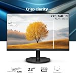 Philips 221V8LB3 22'' Class Thin Full HD Monitor (1920 x 1080), 120Hz with 1ms MPRT for Casual Gaming, Adaptive Sync, LowBlue Mode, VESA Mount, HDMI & VGA, 4-Year Advance Replacement Warranty
