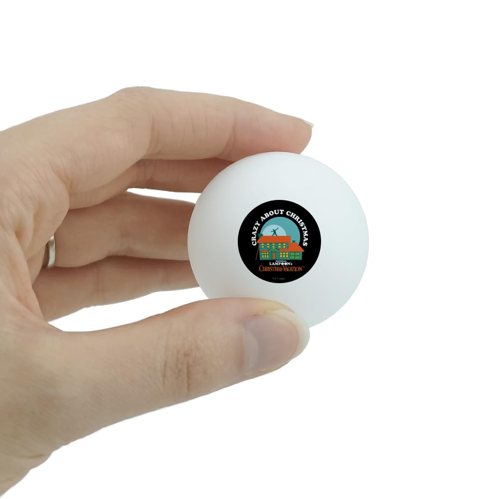 Christmas Vacation Crazy About Christmas Novelty Table Tennis Ping Pong Ball 3 Pack