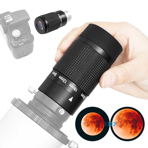 Astromania 1.25' 8-24mm Zoom Eyepiece for Telescope with T-Thread