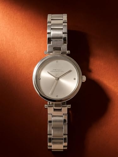 Image of French Connection Silver Sunray Dial, Analog Watch for Women - FCN0166SM