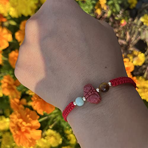 Bracelet papillon de cinabre ajustable résolvant le problème de taille