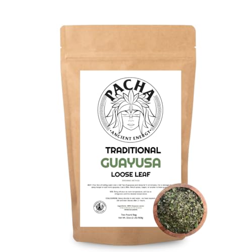 Pacha Ancient Energy Guayusa Tea - 32oz (2LB) | Organic Loose Leaf Tea |...