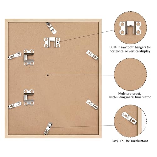 Image of LaVie Home 18x24 Picture Frame for Wall Display, 18x24 Oak Picture Frame with HD Plexiglas, 18 x 24 Poster Frame 1 Pack, Display Frame for Vertical or Horizontal, Classic Collection