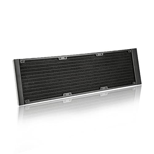 水冷熱交換器 12チューブ G1 / 4スレッド コンピュータ熱交換器 ウォータークーラーチューブ PC熱交換器 幅広い互換性