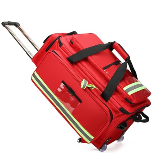 Sac de trousse de premiers secours portable grand volume avec chariot pour ambulanciers