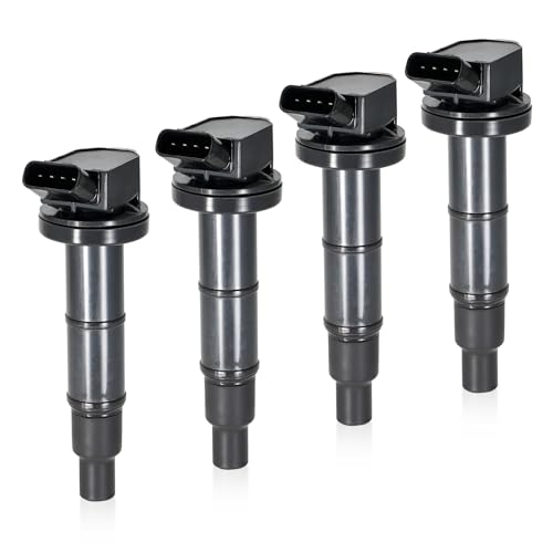 イグニッションコイル 4本セット トヨタ車用 アルファード ヴェルファイア ANH10W ANH15W ANH20W ANH25W ATH20W エスティマ ACR30W ACR40W ACR50W ACR55W用 4ピン 純正部品番号 90919-02244 90919-02266 90919-02243