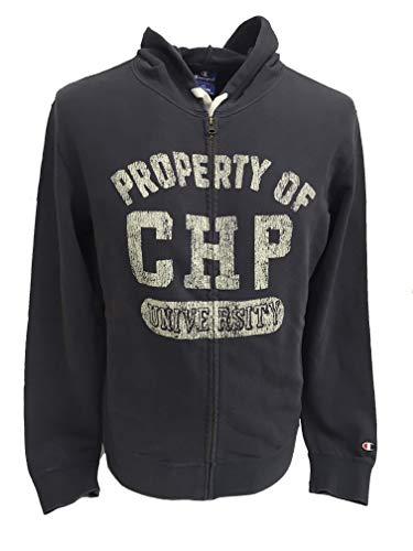 Felpa varsity con zip 95074-8 pour homme en coton style universitaire