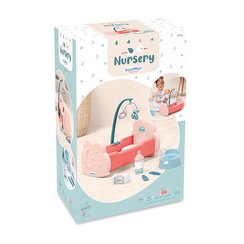 Ecoiffier - 1835 – Bett für Kinder – mit Zubehör – ab 18 Monaten – Spielzeug zur Nachbildung – zum Kuscheln oder Einstecken des Babys wie die Eltern – wie ein großer – aus strapazierfähigem Kunststoff