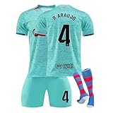 Barcelona Trikot 23/24 Fussball Trikot Kinder Set Fußball Trikot, Barca Trikot, Hause/Auswärts Fußballtrikot Trainingsanzug Sportshirt Herren/Junge Football Training Tshirts Shorts und Socken Anzug