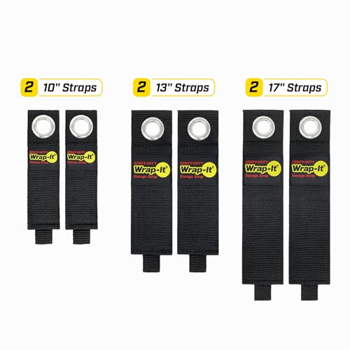 Heavy-Duty Wrap-It Storage Straps (Assorted 6 Pack) - Garage Storage Extension Cord Organizer, Cable Straps for RV Accessories