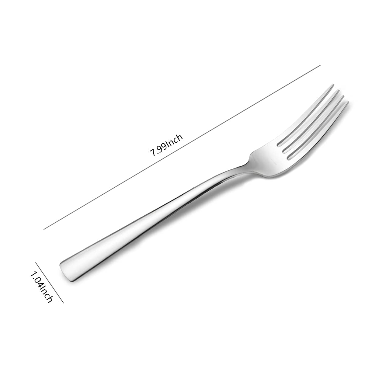Stainless Steel Dinner Forks - Set of 6 -4