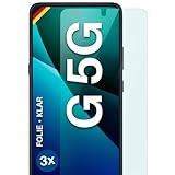 moex FlexProtect Schutzfolie für Motorola Moto G 5G Bildschirmschutz Folie Ultra-klar HD 0,2 mm kompatibel mit jeder Hülle, Anbringen ohne Blasen, Handyfolie Extra Kratzfest, 3 Stück