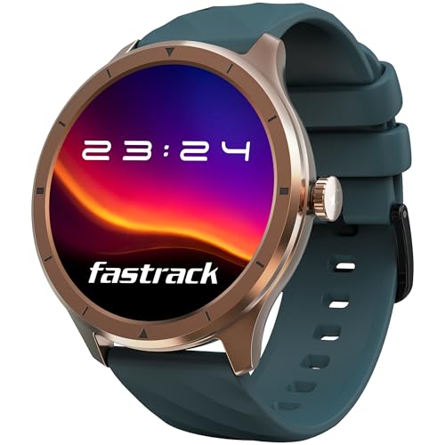 Image of Fastrack FR2 Smart Watch, 1.38 inch UltraVU HD Display, Blazing Fast UI, Working Crown, AI Voice Assistant, IP68 Water & Dust Resistant, Health Suite, BT Calling, Smartwatch for Men & Women (Blue)