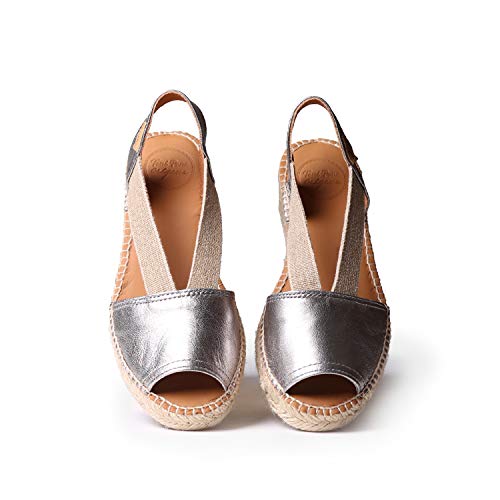 Image of Toni Pons - ETNA - Flat leather sandal with elastics