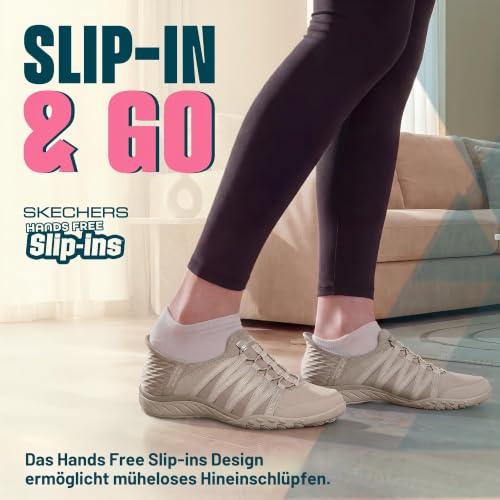 Skechers Damen Breathe-Easy Roll-With-Me Slip-InTurnschuhe, Taupe Ripstop/ Knit, 39.5 EU – Ansicht 5