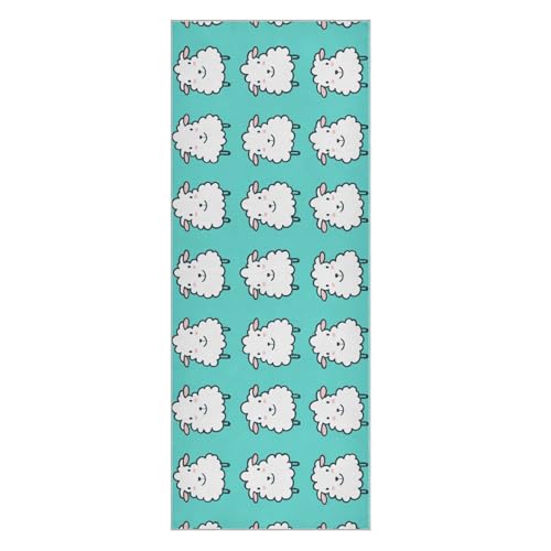 Wassud Cute Pig Faces Yoga Towel Mat with Organizer Bag Sweat Absorbent Yoga Mat Towel Non Slip for Hot Yoga Pilate Fitness 27