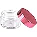 Beauticom 20g/20ml USA Acrylic Round Clear Jars with Lids for Lip Balms, Creams, Make Up, Cosmetics, Samples, Ointments and other Beauty Products (12 Pieces, Rose Gold Lid (Flat Top))
