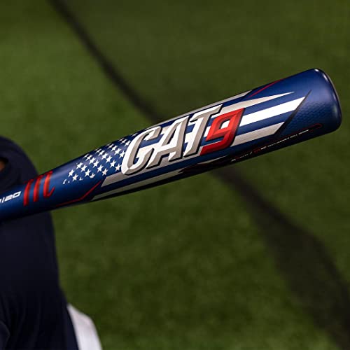 Bate de béisbol Marucci CAT9 Pastime USSSA de metal premium con barril de 7,5 cm 5