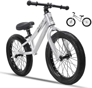 Bueuwe 16 inch Balance Bike for 4 5 6 7 8 9 Year Old Boys Girls - Large No pedal bike for Age 3+ Kids Toys Birthday Gift,Yellow,Blue,Silver Color