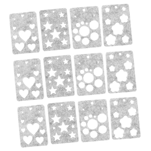 ORFOFE Juego De 10 Plantillas De Fieltro De Aguja Kit De Fieltro De Lana Molde Para Fieltrar Con Aguja Plantilla Para Manualidades Apliques