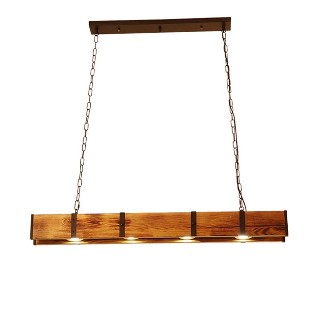 Lámparas De Araña LED Restaurante Retro Iluminación Colgante Madera Mesa De Comedor Altura Lámpara De Suspensión Ajustable Luz De Techo Industriales Sala De Estar Focos Cafetería Oficina De Cocina