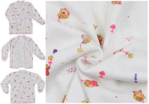Image of ToBeInStyle Babies' 4 Pack Relaxed Fit Short or Long Sleeve Button Up Kimono Tee Swaddle Shirt