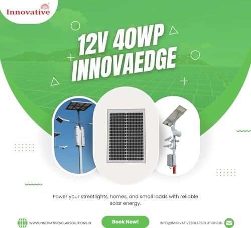 Image of Innovative 40W 12V Mono PERC M10 Solar Panel, 12V, for Street Lighting, Home Lighting and Educational Projects, INV-M10-12V-40Wp