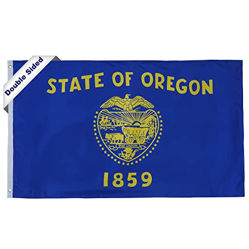 SYII Oregon Flag 3x5 Feet, Double Sided 3 Ply State