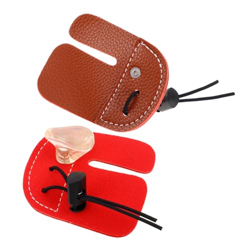 VANZACK Adjustable Double Layer Finger Tab Protector for Archery Fitness and Shooting Sports Ergonomic Design Comfortable Fit and Material Tip Guard for Various Finger