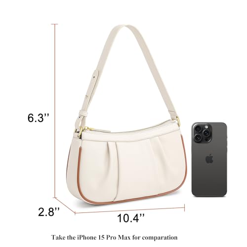 Image of RONSIN Small Shoulder Bags for Women Mini RFID Shoulder Purse Small Hobo Bag Underarm Handbag with Zipper Closure