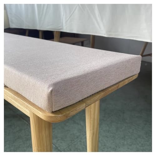 Cojín de banco para exteriores/interiores 120 x 50/100 x 40/90 x 50 cojín antideslizante para banco de jardín, cojín extraíble y lavable para mecedora (beige 80 x 30 cm / 31 x 12 pulgadas)