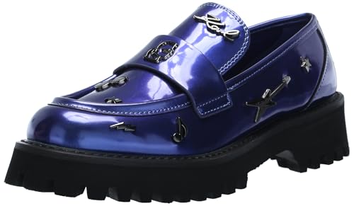 Image of Karl Lagerfeld Women's Gaston Lug Sole Loafer with Pin Embellishments