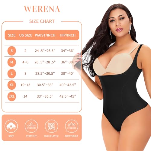 Image of Thong Shapewear Bodysuit for Women Tummy Control Open Bust Body Shaper | Light Tummy Control Thong Bodysuit,Slimming Body Shaper Slimmer,Shaping Bodysuit Thong Girdle