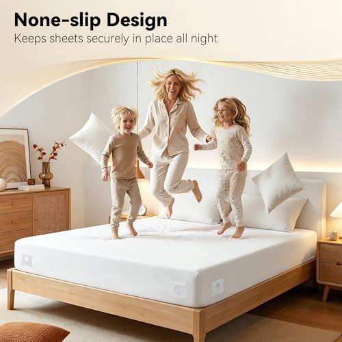 Bed Sheet Holders for Corners and Sides, 4Pcs Heavy Duty Sheet Straps & Grippers, Mattress Sheet Holder Keep Sheets Tight All Night, Universal Fit for Fitted Sheets, Queen King Twin RV - image 9