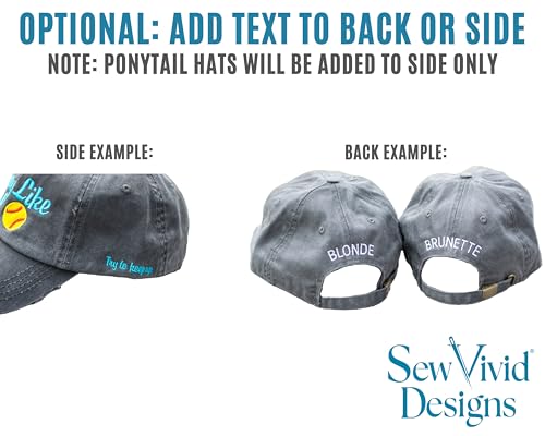 Gorra de béisbol personalizada con texto bordado ajustable miniatura 6