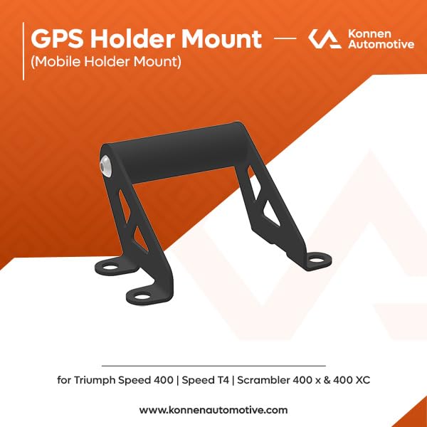 Image of GPS Mount | Mobile Holder Mount is Compatible with Triumph Speed 400 |Speed T4 | Scrambler 400X | Scrambler 400XC (Black, Pack of 1)