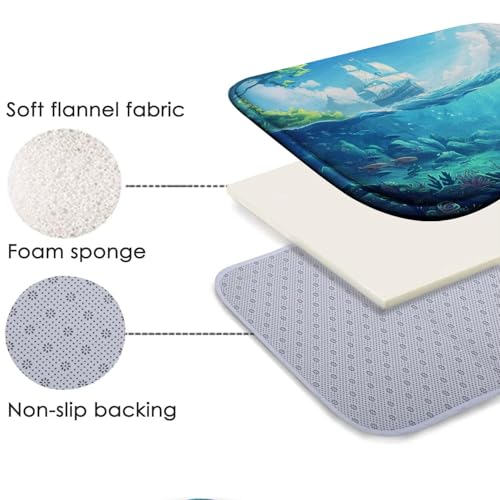Tapis de bain moderne lavable en machine avec mousse mémoire de forme absorbante L
