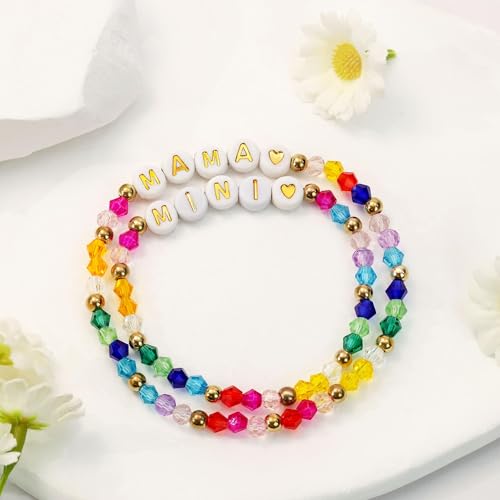 BAYLAY First Day of 2nd Grade School Bracelet Gifts - Colorful Beaded Bracelets Mommy and Me Bracelet Back to School Gifts Stuff Supplies Mother and Daughter Bracelets 2st Grade — view 5