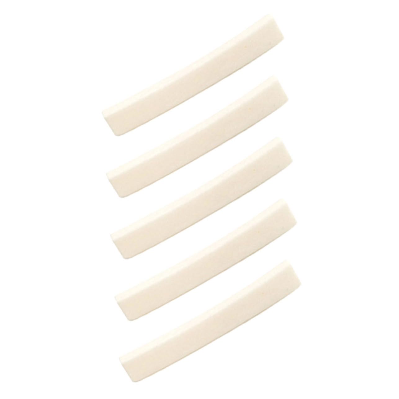 Toddmomy 5 Pack Guitar Bone Saddle Acoustic Guitar Nut Sturdy Lightweight Replacement Parts