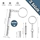 2 Stück Mini Brillen Schraubendreher Schlüsselanhänger, 3 in 1 Mini Schraubendreher Set, Tragbar Edelstahl Screwdriver Schlüsselbund für Sonnenbrillen Schmuck und Uhren Reparatur