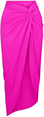 Vista 3 de IDOPIP Traje de baño de una pieza para mujer con salida de baño de playa, falda envolvente, pareo halter estampado floral, conjunto de bikini de dos