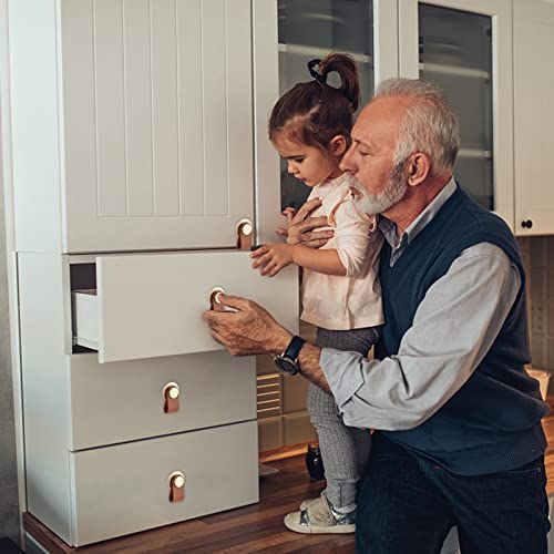Poignées en cuir véritable faites à la main pour commode élégante - 7