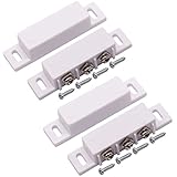 weideer 2pcs MC-31B Magnetic Reed Switch Wired Surface Mount Normally Open Closed NC NO Door Contact Sensor Alarm Magnetic Door Switch White