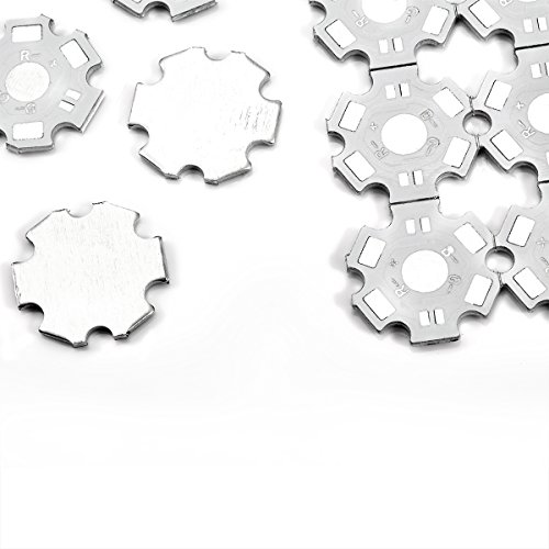Image of CHANZON 25pcs 1W 3W 5W LED Heat Sink (4 pin White) Aluminum Base Plate