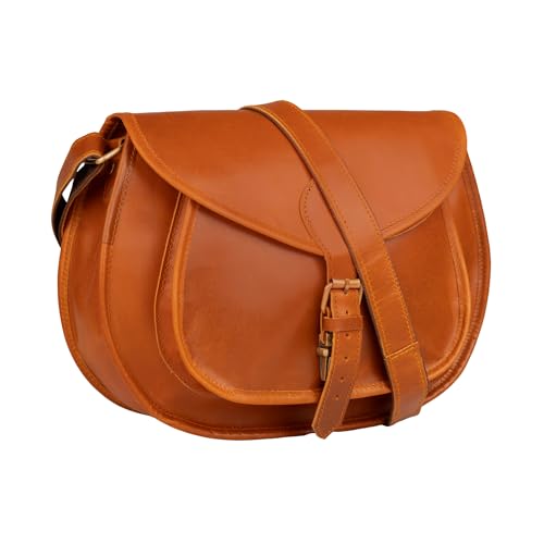 Image of Satchel And Fable Handmade Vintage Crossbody Leather Bags for Women Shoulder Handbag