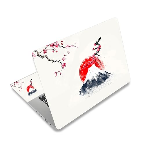 Autocollant ordinateur portable universel et skin de protection réutilisable fleurs de prunier